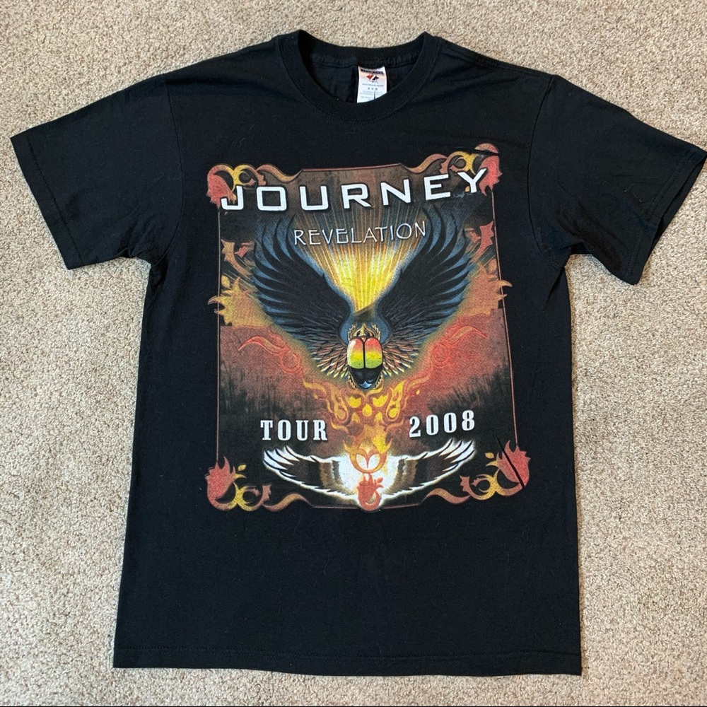 JOURNEY 2008 CHEAP TRICK HEART Black REVELATION Concert Tour GRAPHIC Band TEE  M